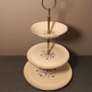 Three-Tier Appetizer Server Vintage from the 1960s 