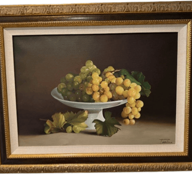 Still Life Grapes Michele Taricco Oil on Canvas Art Painting SH265-15