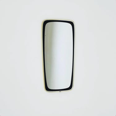 Large Crystal Mid Century asymmetric wall Mirror by lenzgold Kidney Mirror - Kidney mirror 1960s rockabilly Germany 