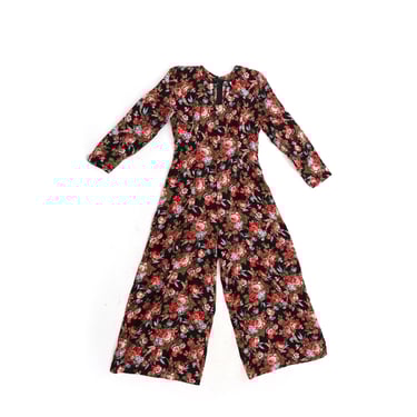 Vintage 90s floral rayon palazzo pants jumpsuit 