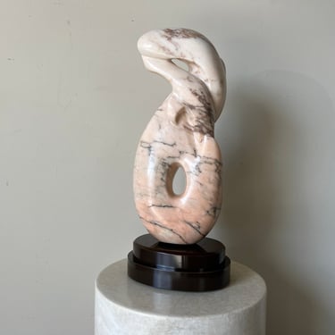 Sylvia Jaffe 1928-2011 Pink Abstract Marble Sculpture 