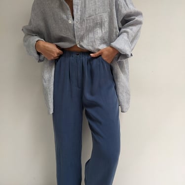 Vintage Ocean Blue Twilled Easy Pants