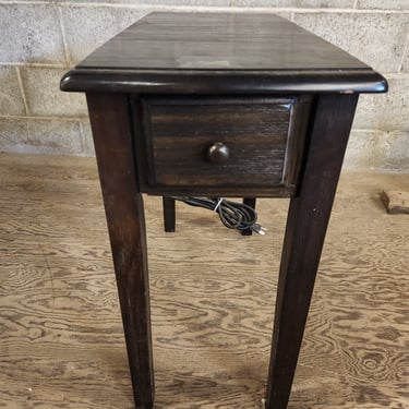 Bedside Table with Charging Station 12" x 24" x 24"