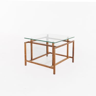 Henning Norgaard for Komfort Mobler Mid Century Rosewood and Glass Side Table - mcm 