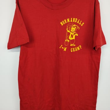 XL 70s Munsingwear Normandale Minnesota Hockey Champs Dacron/Cotton T-Shirt XLarge 1960s 1970s 