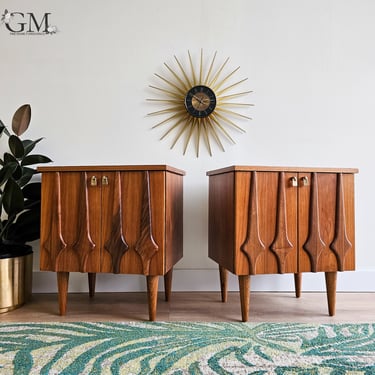 Restored Mid-Century Modern Nightstands ****please read ENTIRE listing PRIOR to purchasing Shipping NOT free 
