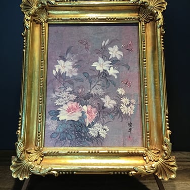 Floral Print in Gold Frame (Seattle)