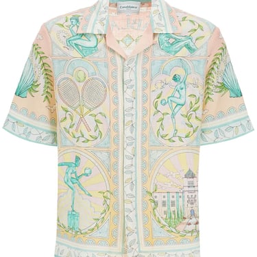 Casablanca Short-Sleeved Linen Shirt For Men Men