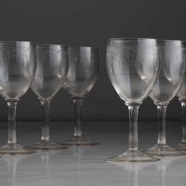 Etched Wine Glasses