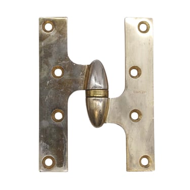 Stanley Polished Brass Right 6 x 4.5 Olive Door Hinge