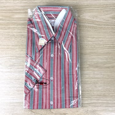 1970s Penneys men's short sleeve dress shirt - new in package 