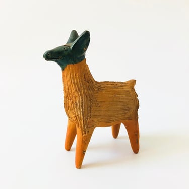 Folk Art Pottery Goat 