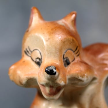 Vintage 1950s Ceramic Squirrel Figurine | Adorable Anthropomorphic Squirrel | Made in Japan | Bixley Shop 