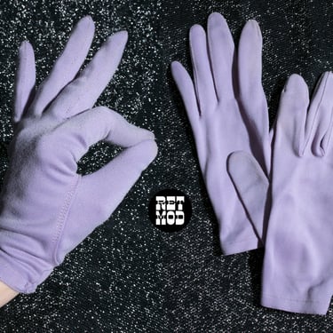 Lovely Vintage 60s 70s Light Dusty Purple Tea Gloves 