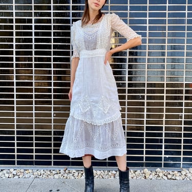 Harvest Edwardian White Lace Dress