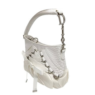 Dior White Corset Mini Bag