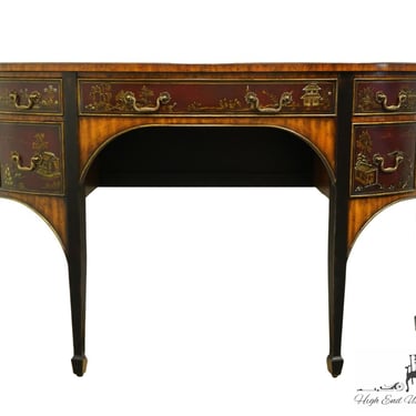 MAITLAND SMITH Asian Chinoiserie Half Round Banded Bookmatched Mahogany 64