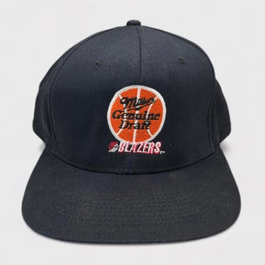 Vintage Portland Trail Blazers Snapback Hat Miller Genuine Draft