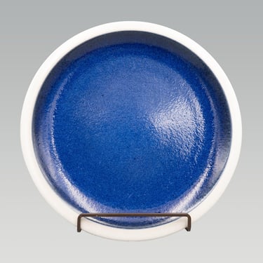 Dinner Plate, Heath Ceramics Rim Line Opal Blue | Vintage California Pottery Mid Century Modern Dinnerware 