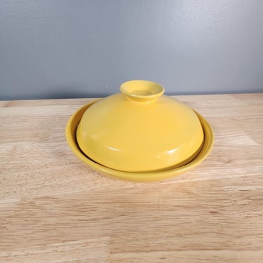 Frankoma Pottery 266 Sunflower Yellow Casserole Bowl with Lid 