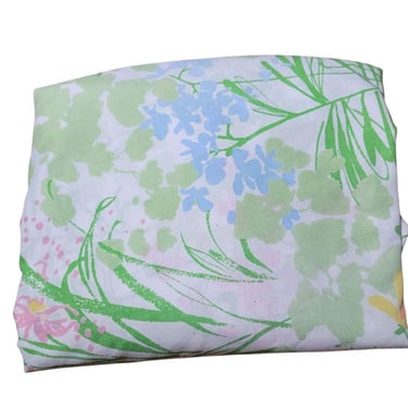 Mid Century Modern 1960's/1970's Lady Pepperell Twin Floral Fitted Sheet M1 