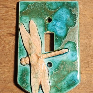 Ceramic Dragonfly Light Switch Cover 3.25 x 5.125