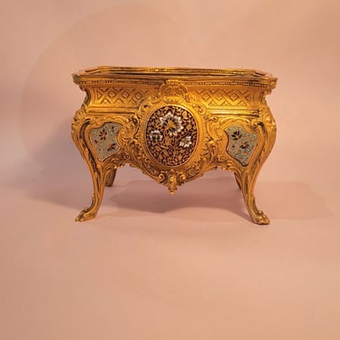 French Ormolu Bronze Champleve Cloisonne Jardiniere Planter French Decor French interiors 1880s Victorian planter 