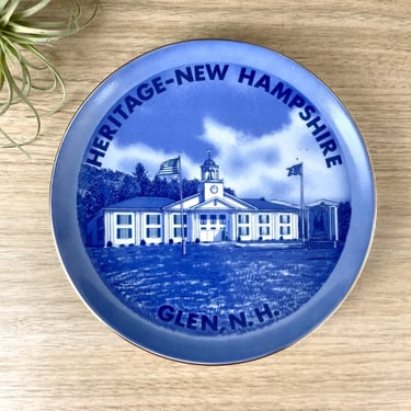 Heritage New Hampshire souvenir plate - vintage road trip souvenir 