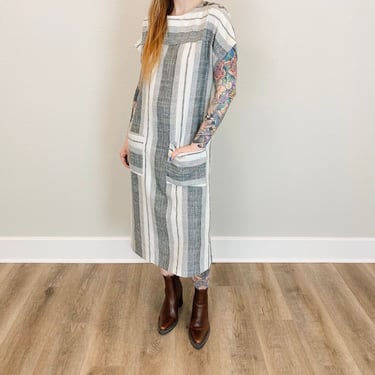 70's Striped Knit Midi Dress 