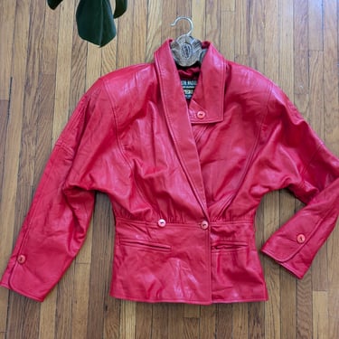 Vintage Red Leather Jacket