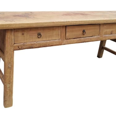 Natural Antique Console Table with Drawers by Terra Nova Designs Los Angeles 