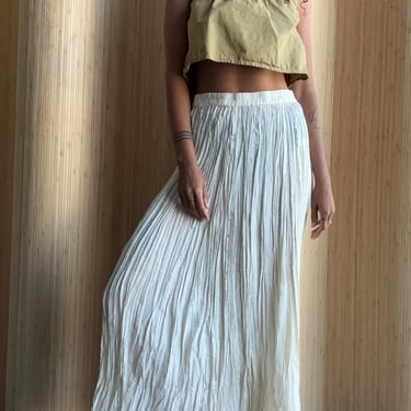 silk pleated skirt