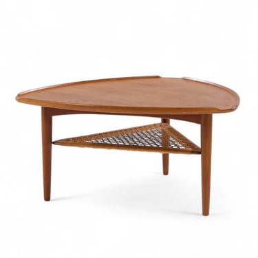 Poul Jensen for Selig Mid Century Danish Guitar Pick Side End Table - mcm 