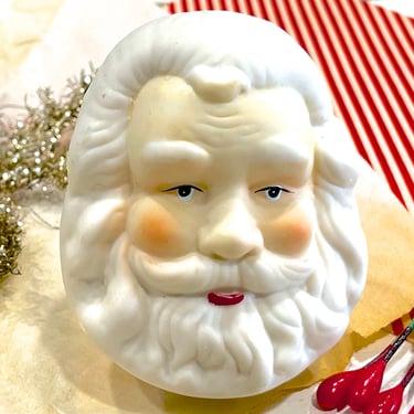 VINTAGE: Porcelain Santa Clause Doll Head - Doll Making - Holiday Crafts - Christmas - Father Christmas, Kris Kringle - SKU 15-A2-00034477 