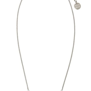 Miu Miu Woman Silver Steel Necklace