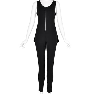 Jean Paul Gaultier Vintage AW 1992 Black Stretch Knit Wool Jumpsuit