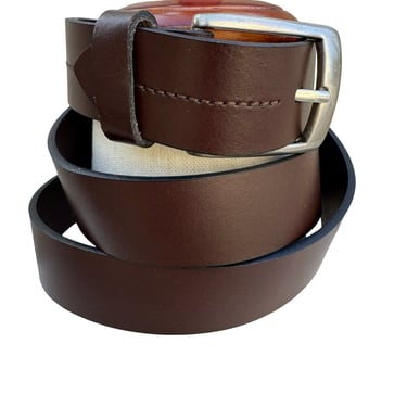 Vintage Brown Genuine Leather Southwestern Belt Made in Guatemala Vintage Southwestern Belt Vintage Stamped Leather Belt Large  main image 3
