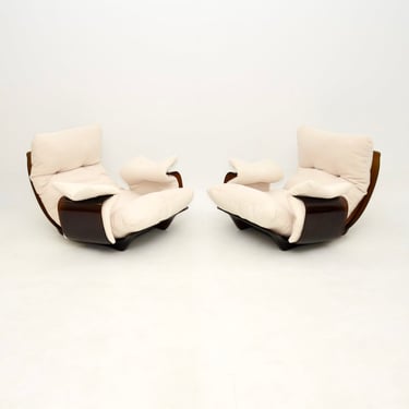 Pair of Vintage Ligne Roset Marsala Armchairs