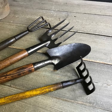 English Garden Tool, Fork, Claw, Wood Handle, Made in England, Iron, Steel, Hand Tool, Planting Gardening Tool, Sold by Each 