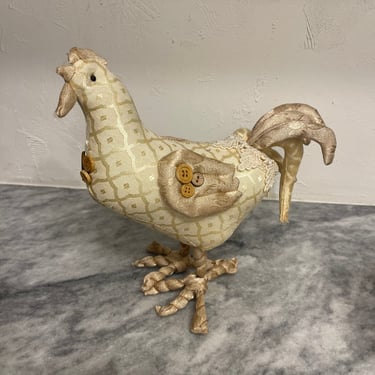 Adorable Fabric Vintage Chicken 