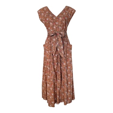 Ralph Lauren Early 1980's Iconic  Floral Cottage Core Cotton Prairie Dress