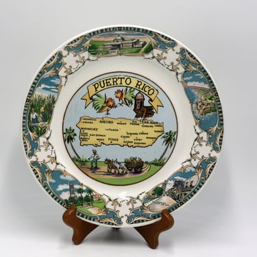 vintage Puerto Rico Souvenir Plate 