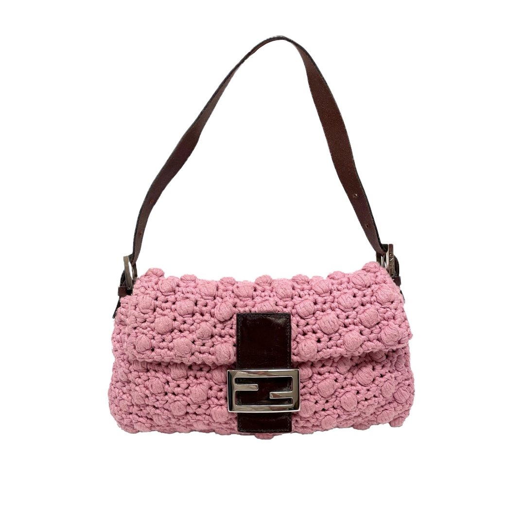 Fendi Pink Crochet Baguette | Treasures of NYC | New York, NY