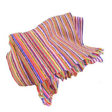 Large Multi Color Blanket -- Handmade Blanket -- Knitted Blanket -- Large Blanket -- Multi Color Blanket -- Rainbow Blanket -- Handmade 