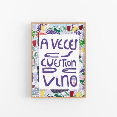 Wine Art Print, Bar Art Decor, Wine Lover Gift 