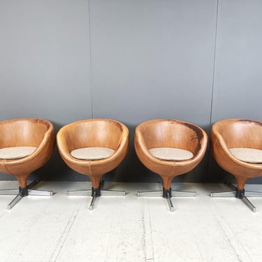 Set of 4 Luna lounge chairs by Pierre Guariche for Meurop, 1960s - mid century modern chairs - vintage swivel chairs - pierre guariche 