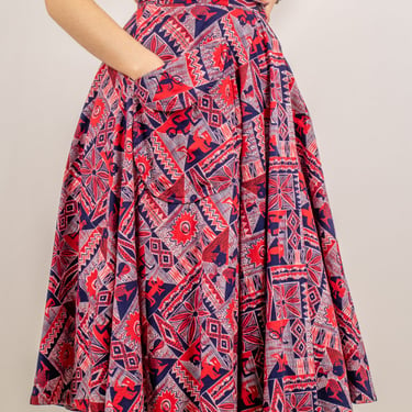 1960's 'hawaiian causals by stan hicks' wrap skirt