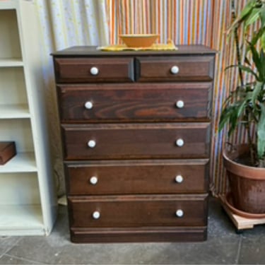 Wooden 6-Drawer Dresser