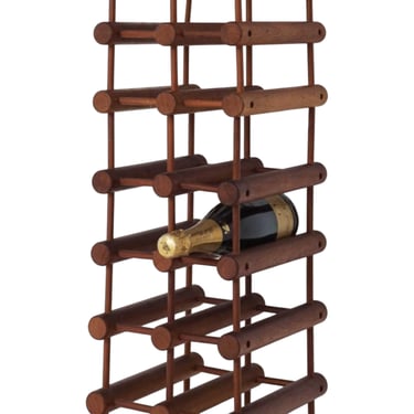 Teak Wine Rack by Nissen Langaa, 1960s 