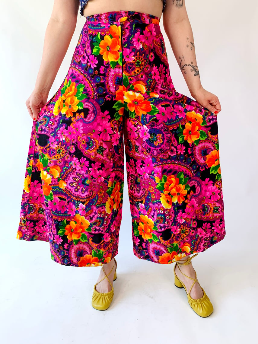 Orange Paisley Wide Leg Pant main image 1